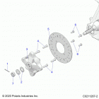 SPORTSMAN 570 6X6 EURO (A21S6E57F1/FL) Suspension, front hub and brake disc - a21s6e57f1  /  fl...