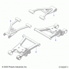 SPORTSMAN 570 6X6 EURO (A21S6E57F1/FL) Suspension, middle control arms - a21s6e57f1  /  fl (c10...