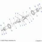 SPORTSMAN 570 6X6 EURO (A21S6E57F1/FL) Suspension, middle hubs, carrier and brake disc- a21s6e5...
