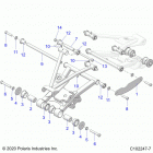 SPORTSMAN 570 6X6 EURO (A21S6E57F1/FL) Suspension, rear control arm mounting - a21s6e57f1  /  f...