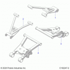 SPORTSMAN 570 6X6 EURO (A21S6E57F1/FL) Suspension, rear control arms - a21s6e57f1  /  fl (c1022...