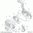 SPORTSMAN 570 EPS EU 3PC (A21SEE57K2) Body, clutch cover - a21see57k2 (c0211241-1)