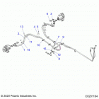 SPORTSMAN 570 EPS EU 3PC (A21SEE57K2) Brakes, brake lines, rear - a21see57k2 (c0201164)