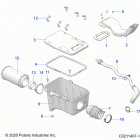 SPORTSMAN 570 EPS EU 3PC (A21SEE57K2) Engine, air intake system - a21see57k2 (c0211407-1)