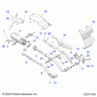 SPORTSMAN 570 EPS EU 3PC (A21SEE57K2) Engine, exhaust - a21see57k2 (c0211340)