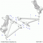 SPORTSMAN 570 EPS EU 3PC (A21SEE57K2) Suspension, a-arm and strut mounting - a21see57k2 (c0211...