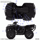SPORTSMAN 570 SP TRAIL PACKAGE (A21SHY57AL/BL/Z57AD/BD) Body, decals - a21shy57al  /  bl (900290)