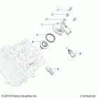 SPORTSMAN 570 SP TRAIL PACKAGE (A21SHY57AL/BL/Z57AD/BD) Engine, thermostat and cover - a21shy57al  /  bl  /  z57...