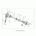 SPORTSMAN 570 TOURING (A21SDA57A5) Drive train, front gearcase - a21sda57a5 (1333393)