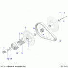 SPORTSMAN 570 TOURING (A21SDA57A5) Drive train, secondary clutch - a21sda57a5 (c101545)