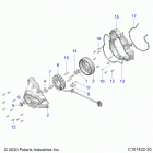 SPORTSMAN 570 TOURING EPS (A21SDE57A4/B4) Engine, stator cover and flywheel - a21sde57a4  /  b4 (c...