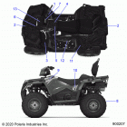 SPORTSMAN 570 TOURING EPS EU 3PC (A21SDE57K4) Body, decals - a21sde57k4 (900207)
