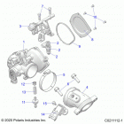SPORTSMAN 570 TOURING PREMIUM (A21SJE57AX/BX) Engine, throttle body and fuel rail - a21sje57ax (c02112...