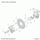 SPORTSMAN 570 TOURING PREMIUM (A21SJE57AX/BX) Suspension, front hub, carrier, and brake disc - a21sje5...
