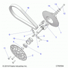 SPORTSMAN 570 UTILITY EPS (A21SEJ57A1/A3/A5/B1/B3/B5) Drive train, secondary clutch - a21sej57a1  /  a3  /  a5...