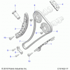 SPORTSMAN 570 UTILITY EPS (A21SEJ57A1/A3/A5/B1/B3/B5) Engine, cam chain and sprocket - a21sej57a1  /  a3  /  a...