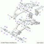 SPORTSMAN 570 UTILITY EPS (A21SEJ57A1/A3/A5/B1/B3/B5) Suspension, rear control arm, mounting - a21sej57a1  /  ...