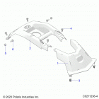 SPORTSMAN 570 UTILITY LE (A21SEK57AG/BG) Body, front cover - a21sek57ag  /  bg (c0211236-4)