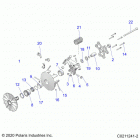 SPORTSMAN 570 UTILITY LE (A21SEK57AG/BG) Drive train, primary clutch - a21sek57ag  /  bg (c021124...