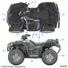 SPORTSMAN 850 48 Body, decals - a21sxa85a1  /  a7  /  ca1  /  ca7 (900229...