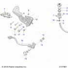SPORTSMAN 850 48 Brakes, brake pedal and master cylinder - a21sxa85a1  / ...