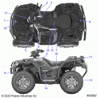 SPORTSMAN 850 48 Body, decals - a21sxz85an (900262)