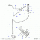 SPORTSMAN 850 HIGH LIFTER (A21SXN85A4) Brakes, brake pedal and master cylinder - a21sxn85a4 (c1...
