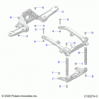 SPORTSMAN 850 TOURING 48 Body, front rack support - a21sye85a9  /  cap (c102274-3...