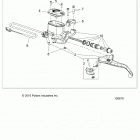 SPORTSMAN 850 TOURING 48 Brakes, front brake lever and master cylinder - a21sye85...