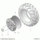 SPORTSMAN 850 TOURING 48 Wheels, rear - a21sye85ap  /  cap (c102331-2)
