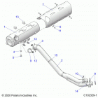 SPORTSMAN TOURING XP 1000 48 Engine, exhaust - a21sye95ad  /  cad (c102329-1)
