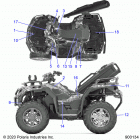 SPORTSMAN XP 1000 HUNTER EDITION (A21SXD95A9) Body, decals - a21sxd95a9 (900134)