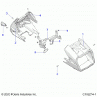 SPORTSMAN XP 1000 TOURING 48 Body, headlight pod - a21sye95ad  /  cad (c102274-1)