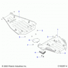 SPORTSMAN XP 1000 TOURING 48 Body, skid plates - a21sye95ad  /  cad (c102267-4)