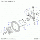 SPORTSMAN XP 1000 TOURING 48 Suspension, front hub, knuckle and brake disc - a21sye95...