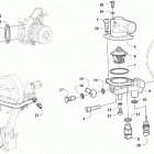 CUSHMAN HAULER 4X4 CREW EPS (DIESEL) DYNAMIC CHARCOAL [U2020C3X3PUSL] Water inlet flange  /  thermostat  /  hoses for water co...