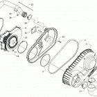CUV105D CREW EPS (DIESEL) YELLOW [U2020MAX3PUSA] Belt cooling and clutch cover assembly [303059]