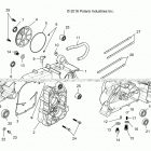 ATV RGR 150 EFI (A20HZB15A1/A2/B1/B2) Engine, crankcase comp left  /  right - a20hzb15a1  /  a...