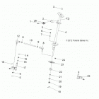OUTLAW 110 Steering, steering post and tie rod asm. - a20yak11b7  /...