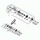 OUTLAW 110 (A20YAK11B7/B6/N7/N6) Drive train, primary  and secondary clutchs - a20yak11b7...