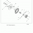 SCRAMBLER 1000XP 55 Drive train, secondary clutch internals - a20sge95ak (10...