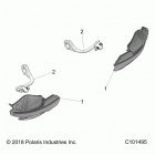 SCRAMBLER 1000XP 55 Body, handguards - a20sve95kr (c101495)