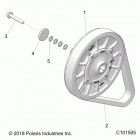 SCRAMBLER 1000XP 55 Drive train, secondary clutch - a20sve95kr (c101505)