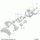 SPORTSMAN 1000 XP 48 (A20SXD95A9/E95AG) Brakes, rear caliper - a20sxd95a9  /  e95ag