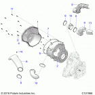 SPORTSMAN 1000 XP 48 TRAIL PACKAGE (A20SXZ95AG) Body, clutch cover - a20sxz95ag (c101966)