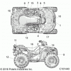 SPORTSMAN 1000 XP 55 (A20SLZ95AE) Body, decals - a20slz95ae (c101440)