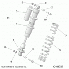SPORTSMAN 1000 XP 55 (A20SLZ95AE) Suspension, shock, rear - a20slz95ae (c101787)