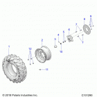 SPORTSMAN 450 HO UTILITY Wheels, front tire and brake disc - a20seg50a1  /  a5  /...