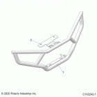 SPORTSMAN 570 6X6 EURO (A20S6E57F1/FL) Body, front brush guard - a20s6e57fl (c102242-1)