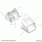 SPORTSMAN 570 SP TOURING (A20SJE57AX) Body, headlight pod - a20sje57ax (c0210745)